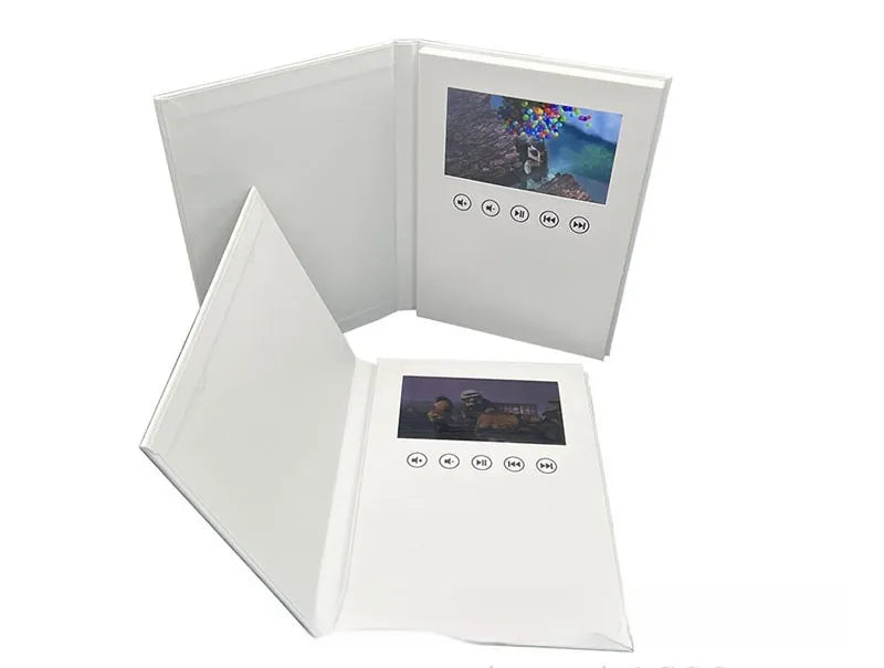 Blank 7-Inch Greeting Card White Hardcover Video Book