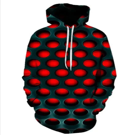 Weiouma Vortex Print Long-Sleeve Hoodie