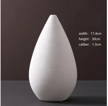 Minimalist White Ceramic Vase