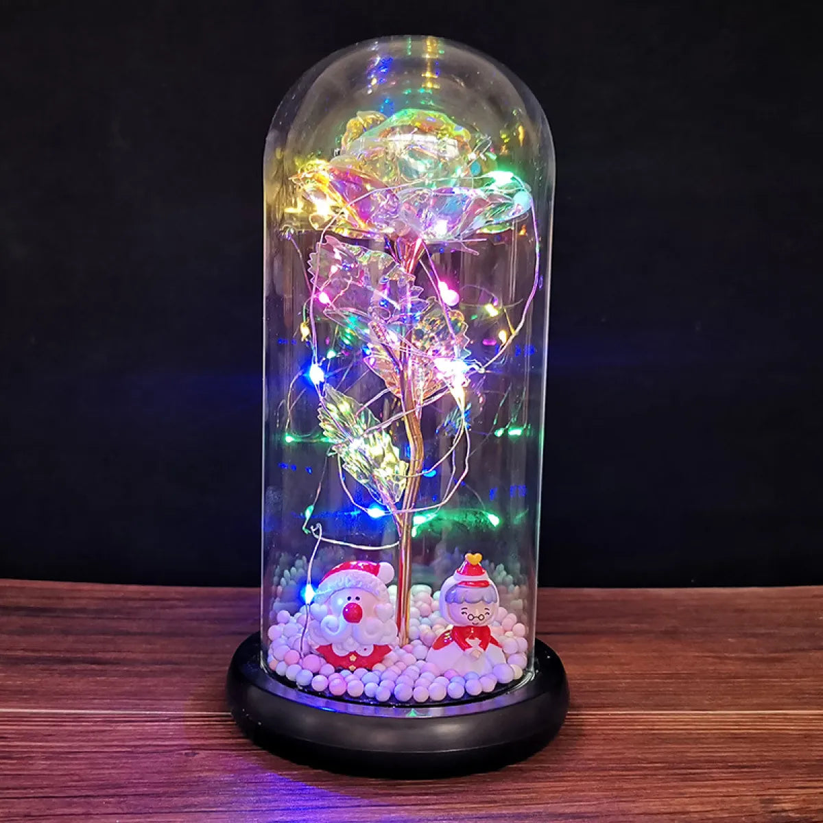 LED Enchanted Glass Rose Decor