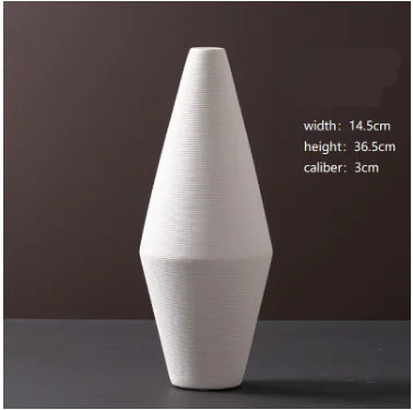 Minimalist White Ceramic Vase