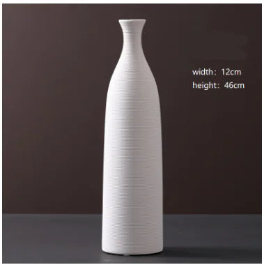 Minimalist White Ceramic Vase