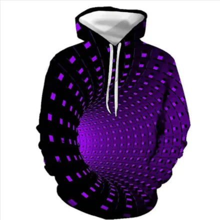 Weiouma Vortex Print Long-Sleeve Hoodie