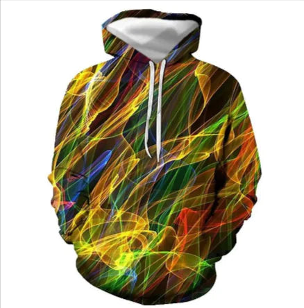 Weiouma Vortex Print Long-Sleeve Hoodie